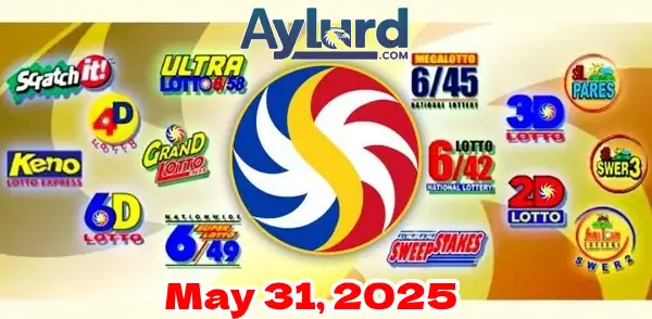 May 31 PCSO lotto results today logo