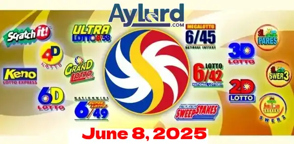 June 8 PCSO Lotto Results Today logo