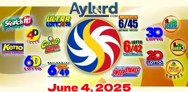 June 4 PCSO Lotto results today logo