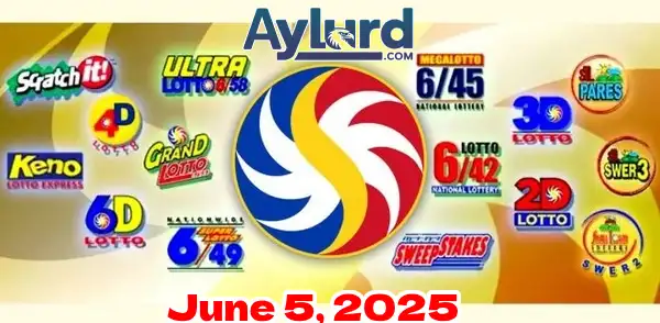 June 5 PCSO Lotto Results Today logo