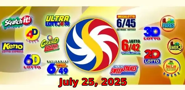 July 25 PCSO Lotto Results Today logo
