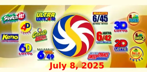 July 8 PCSO Lotto Results Today logo